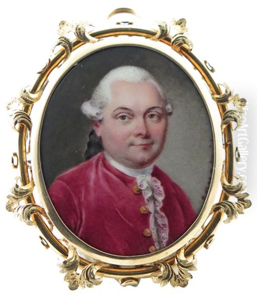 Portrait Miniature Of A Gentleman Oil Painting by Nicolas Andre Courtois