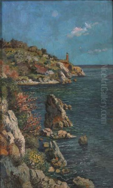 Montenegrinische Kustenlandschaft Oil Painting by Eugen Ankelen