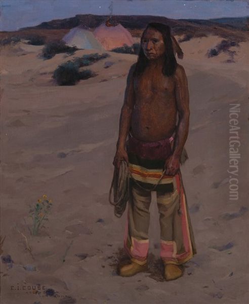 Klikitat Indian Oil Painting by Eanger Irving Couse