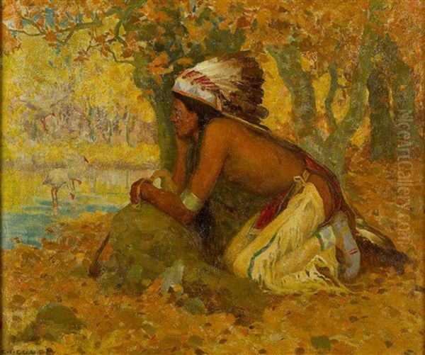 Golden Autumn Oil Painting by Eanger Irving Couse