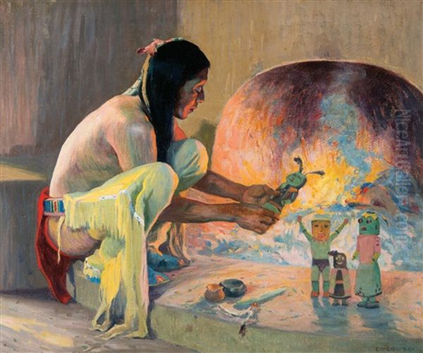 The Kachina Maker by Eanger Irving Couse