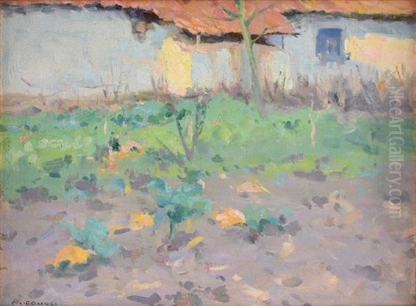 French Garden, Autumn Oil Painting by Eanger Irving Couse