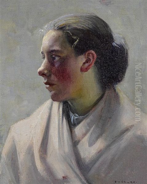 Portrait Of A Young Woman Oil Painting by Eanger Irving Couse