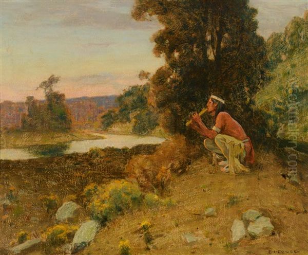 The Piper Oil Painting by Eanger Irving Couse