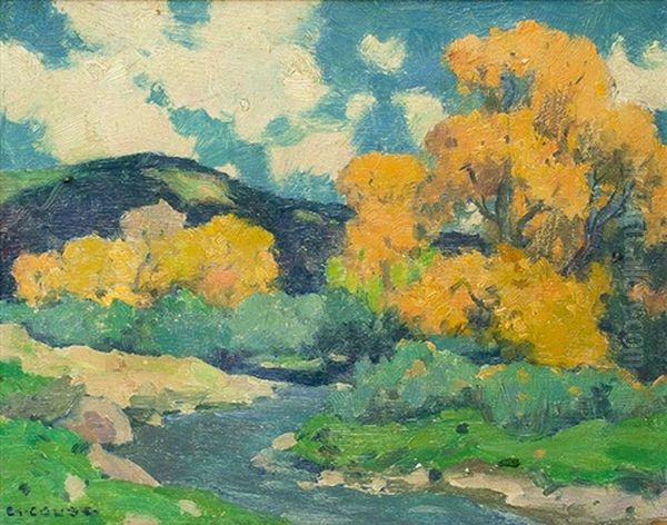 New Mexico Landscape Oil Painting by Eanger Irving Couse