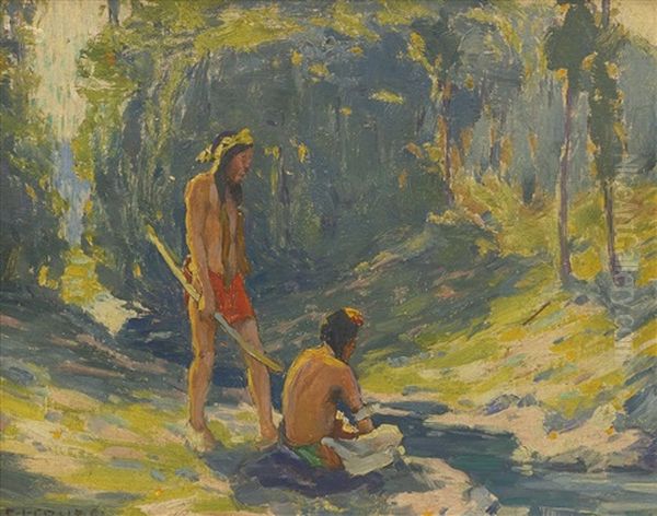 Sunlight Oil Painting by Eanger Irving Couse