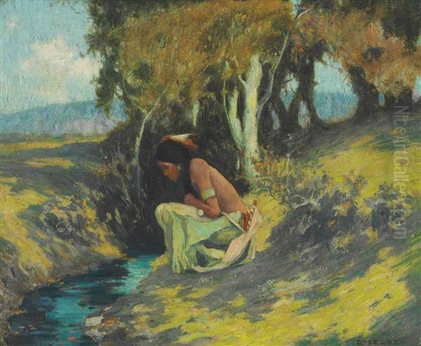 Indian Summer Oil Painting by Eanger Irving Couse