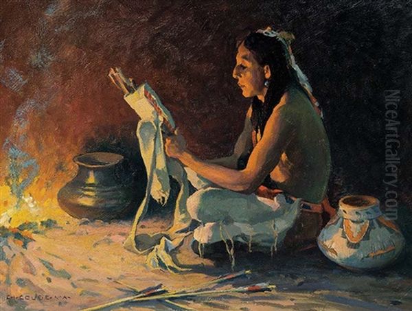 The Quiver Oil Painting by Eanger Irving Couse