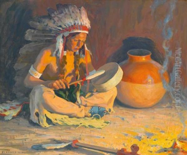 The Chief's Song Oil Painting by Eanger Irving Couse