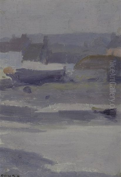 Etaples In Pais-de-calais, Picarday (4 Studies) Oil Painting by Eanger Irving Couse