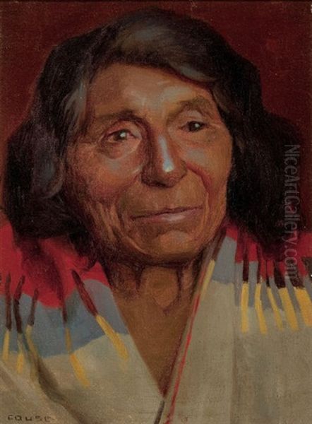 Klikitat Old Man Oil Painting by Eanger Irving Couse