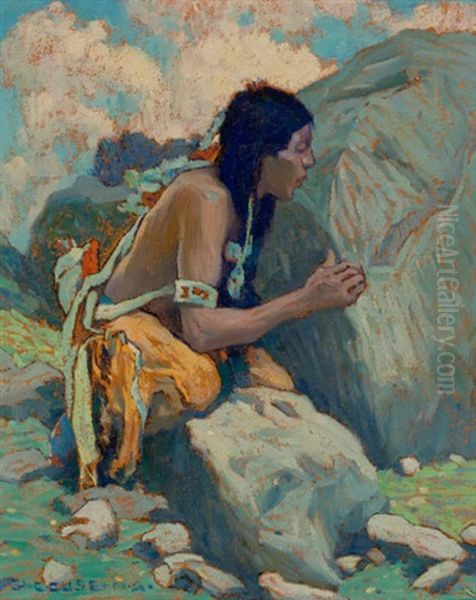 Indian Scout Oil Painting by Eanger Irving Couse