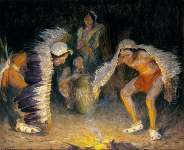 The Eagle Dance Oil Painting by Eanger Irving Couse