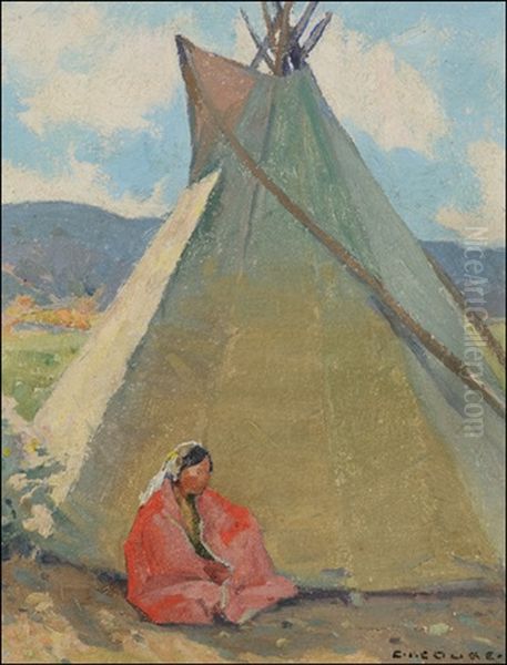 The Tepee Oil Painting by Eanger Irving Couse