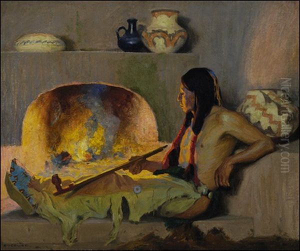 Contentment Oil Painting by Eanger Irving Couse