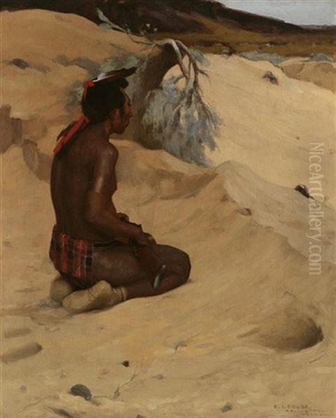 The Ambush, Klikitat Indian With Rifle Oil Painting by Eanger Irving Couse