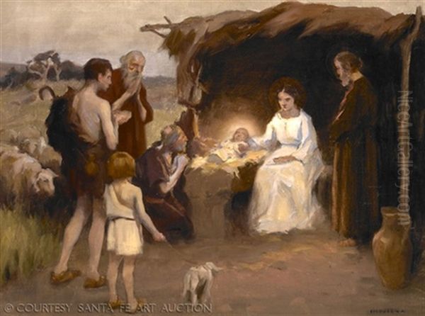 Adoration Of The Shepherd Oil Painting by Eanger Irving Couse