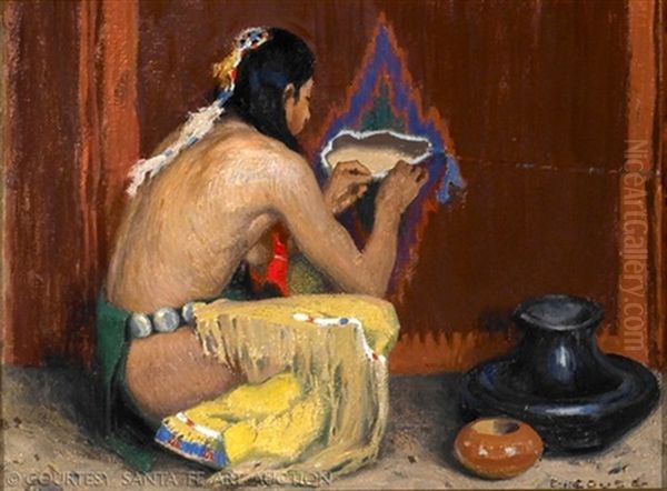 The Serape Maker Oil Painting by Eanger Irving Couse