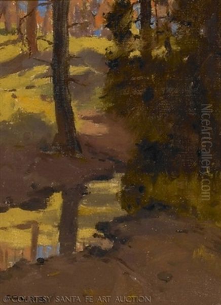 Forest Landscape Oil Painting by Eanger Irving Couse