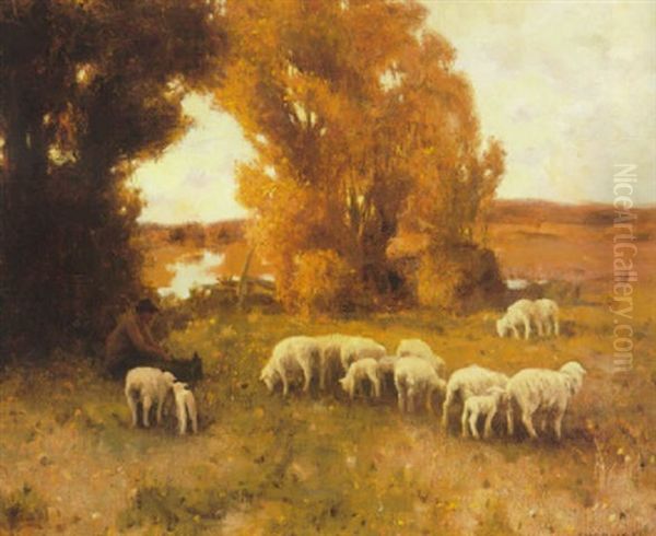 Under The Poplars Oil Painting by Eanger Irving Couse