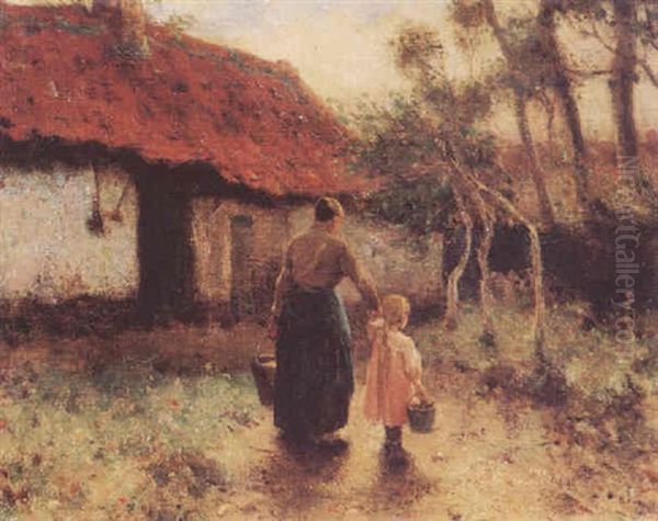 A Walk To The Well Oil Painting by Eanger Irving Couse