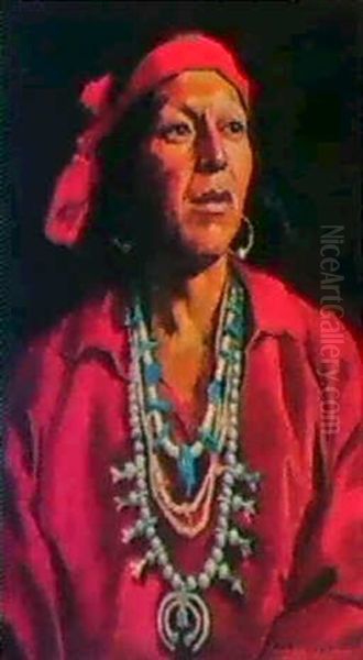 Juan, Pueblo Indian Oil Painting by Eanger Irving Couse