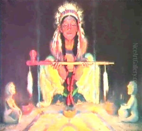 Offering To The Great Spirit Oil Painting by Eanger Irving Couse