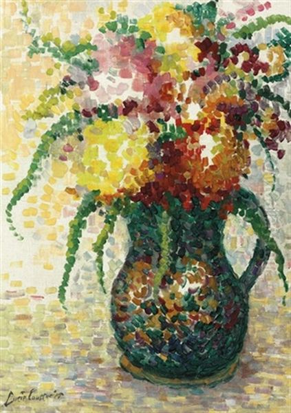 Fleurs Dans Un Pichet Oil Painting by Lucie Cousturier