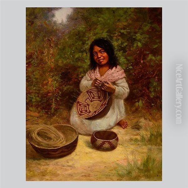 Basket Maker Oil Painting by Alice Coutts