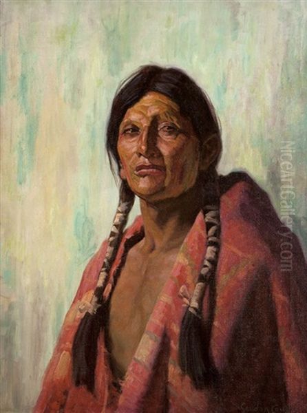 Taos Chief Joe Romero Oil Painting by Gordon Coutts