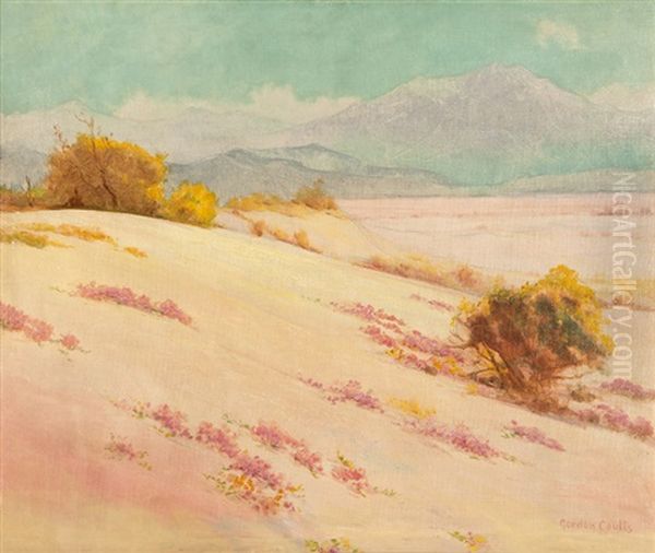 Desert Wildflowers Oil Painting by Gordon Coutts