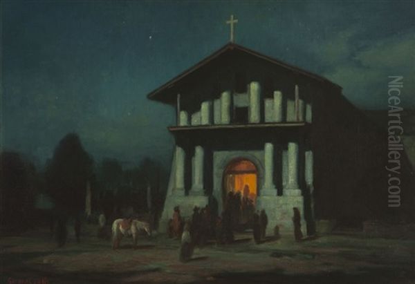 Mission Dolores Oil Painting by Gordon Coutts