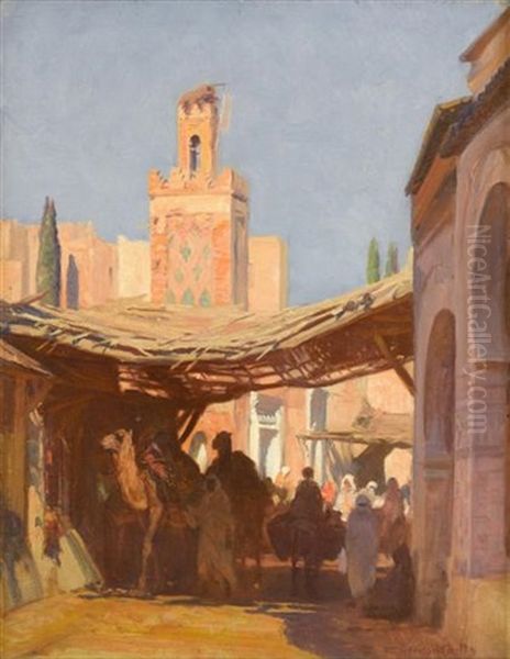 In The Soukh Oil Painting by Gordon Coutts