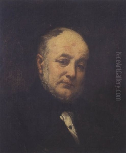 Portrait De Monsieur Gilbert, Architecte Oil Painting by Thomas Couture