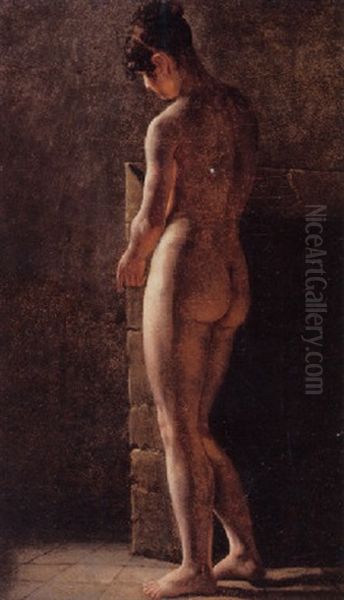 Standing Nude Oil Painting by Thomas Couture