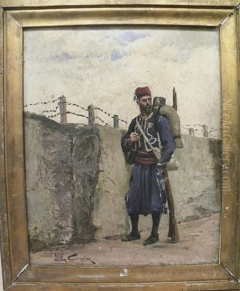 Le Zouave Oil Painting by Leon-Antoine-Lucien Couturier