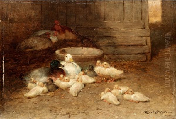 Ankfamilj Oil Painting by Philibert-Leon Couturier