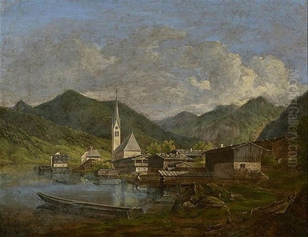 View Of Egern Oil Painting by Ferdinand Wilhem von Couven