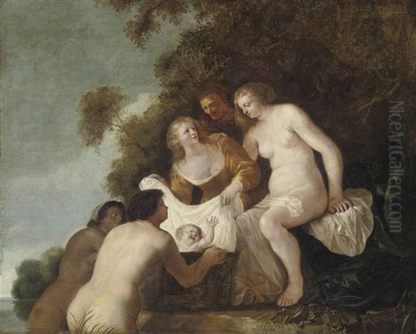 The Finding Of Moses Oil Painting by Christian van Couwenbergh