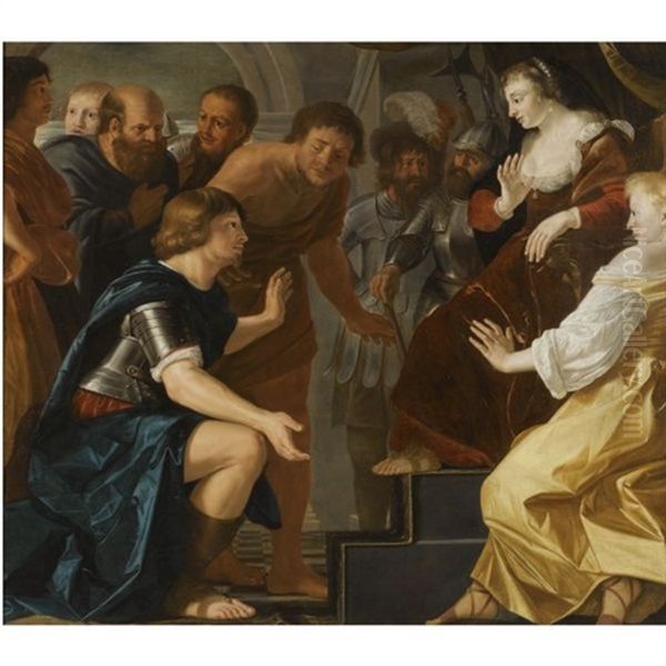 Aeneas Taking Leave From Dido Oil Painting by Christian van Couwenbergh