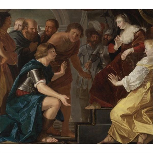 The Departure Of Aeneas From Dido, Queen Of Carthage Oil Painting by Christian van Couwenbergh