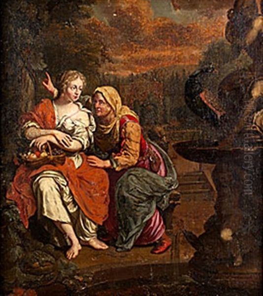 Pomona Och Vertumnus Oil Painting by Christian van Couwenbergh