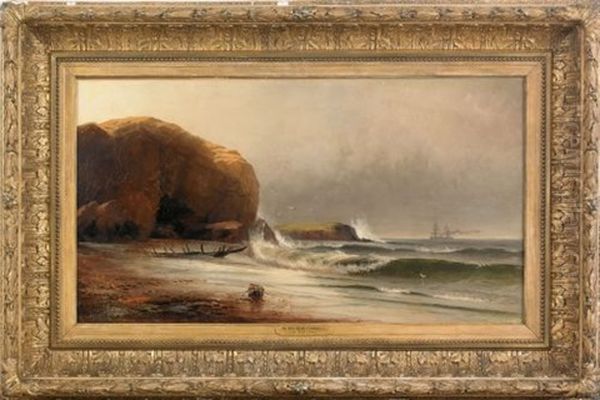 Coastal Scene Oil Painting by William Wilson Cowell