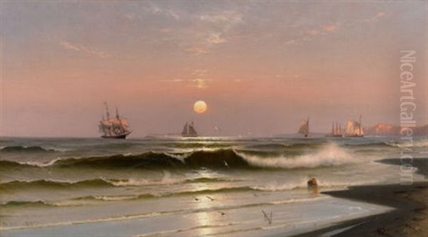 Incoming Tide Oil Painting by William Wilson Cowell