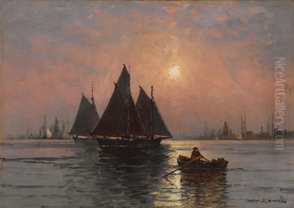 Sunrise Over The Bay Oil Painting by William Wilson Cowell