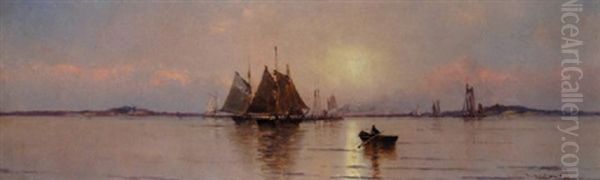 A View Of Marblehead Oil Painting by William Wilson Cowell