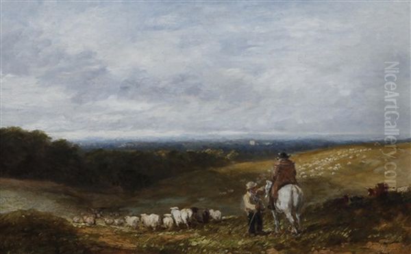 Changing Pastures Oil Painting by David Cox the Elder