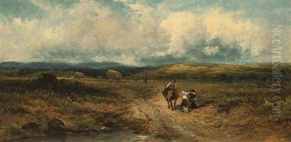 Going To The Hayfield Oil Painting by David Cox the Elder