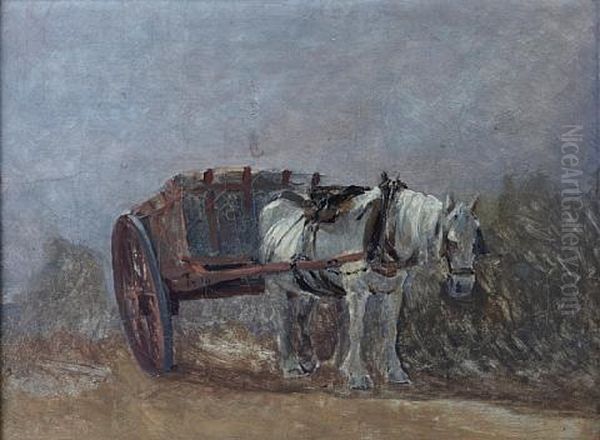 Horse And Cart Oil Painting by David Cox the Elder