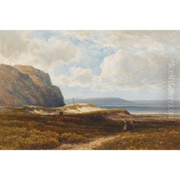 On Conway Marsh Oil Painting by David Cox the Elder